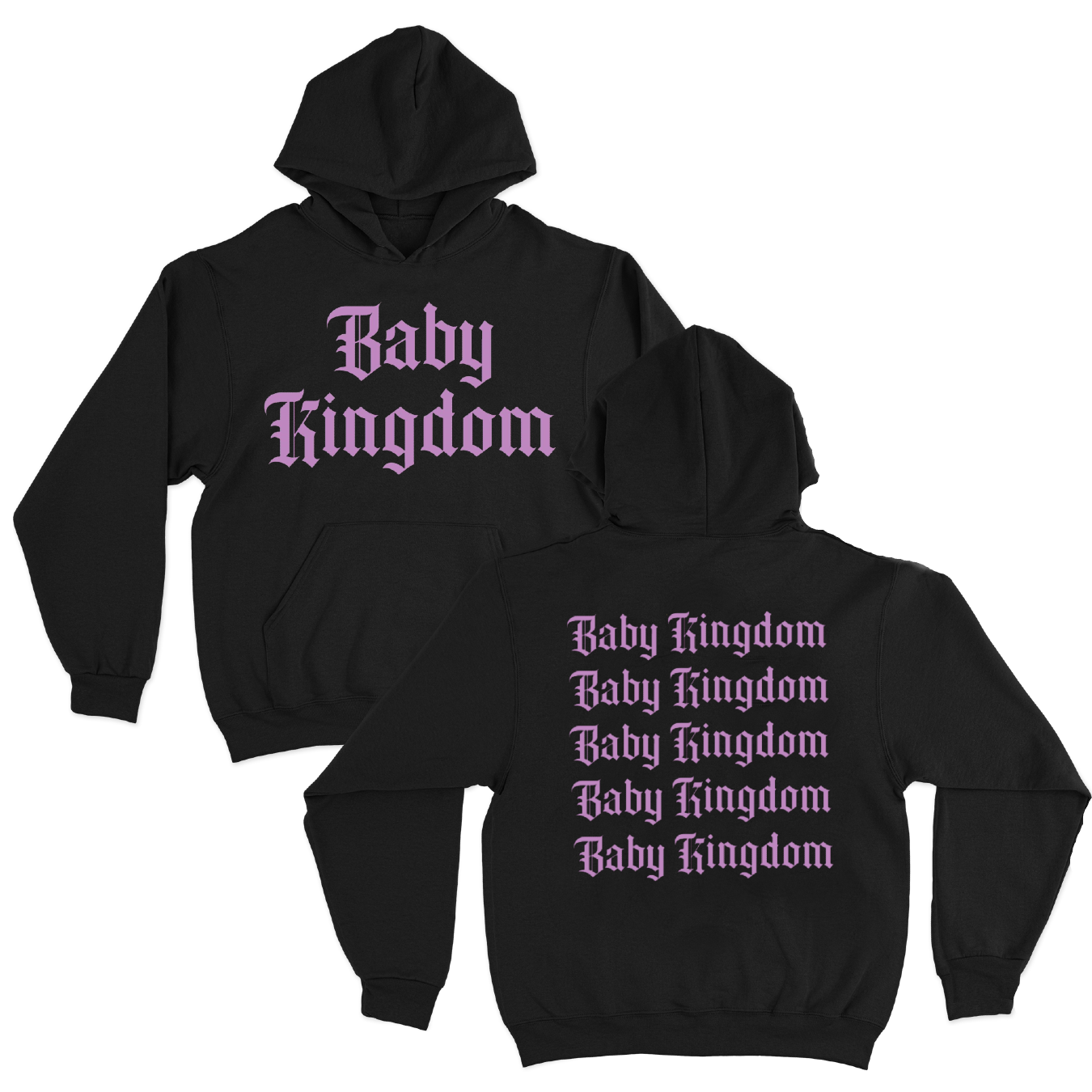 baby queen - Baby Kingdom Pink Print Hoodie